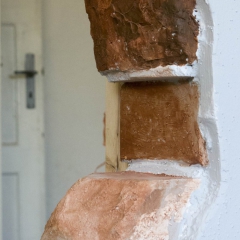 Kulissenwand aus Holz - bemalt -  in Produktion