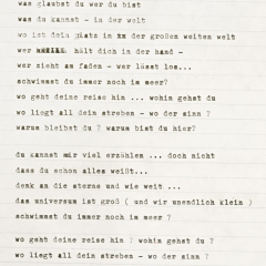 Deine Reise, Liedtext