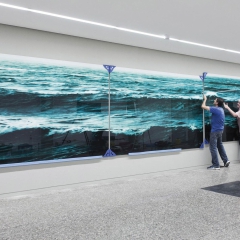 Aufhängung_Interference, Kunst am Bau Leonie Felle, Hochschule München